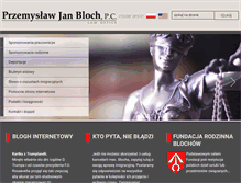 Tablet Screenshot of adwokatbloch.com